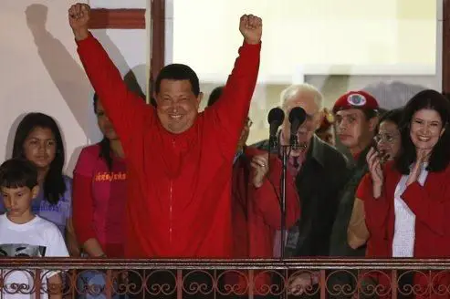 Hugo Chavez est fier de sa réélection président du Venezuela