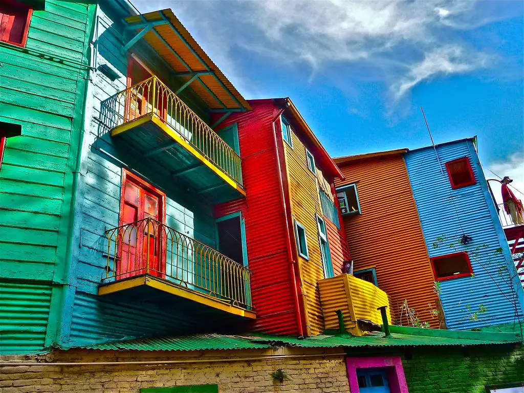Maisons colorees de La Boca a Buenos Aires