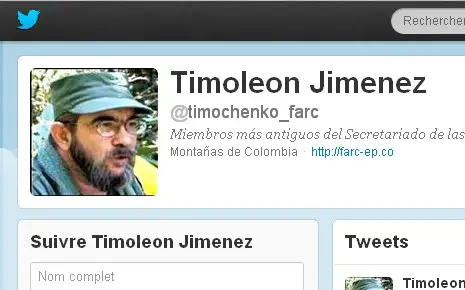Timoleon Jimenez a un compte Twitter