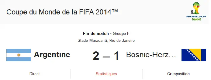 Argentine-Bosnie (2-1) 