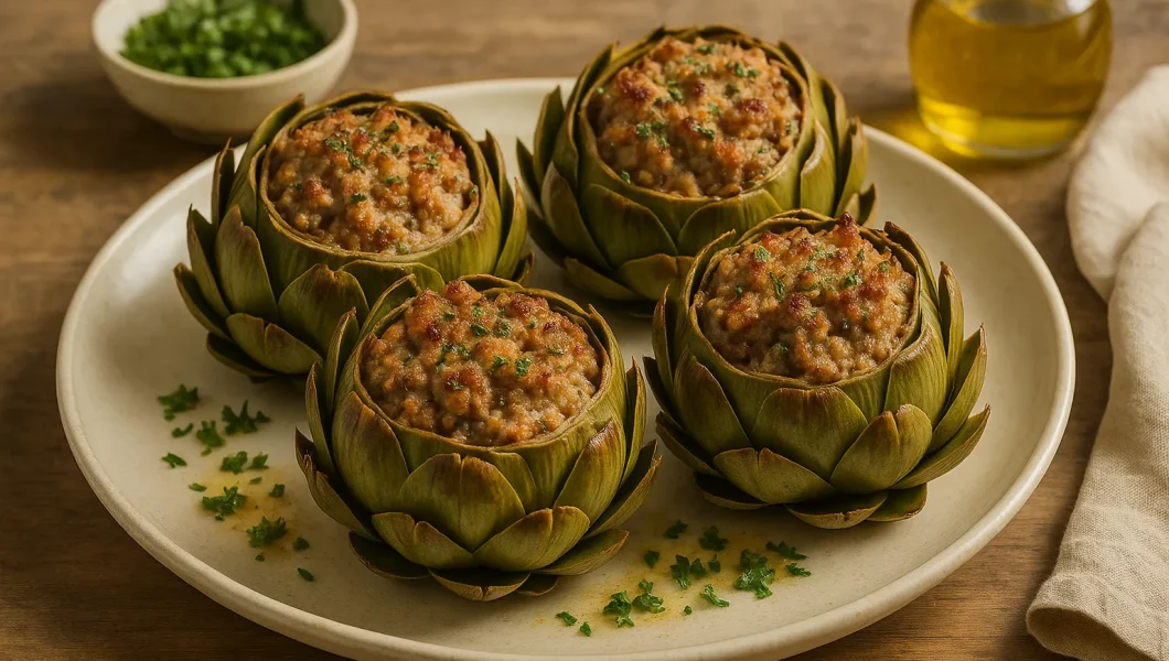Artichauts farcis au veau : méthode facile