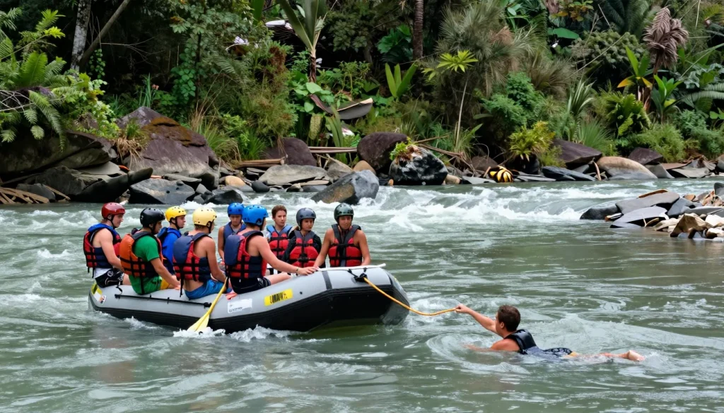 Choisir la bonne option : raft, rive, ou attente (selon le type de zone)