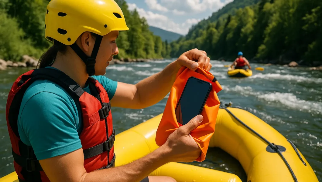 Protéger votre téléphone et vos affaires de l’eau en rafting